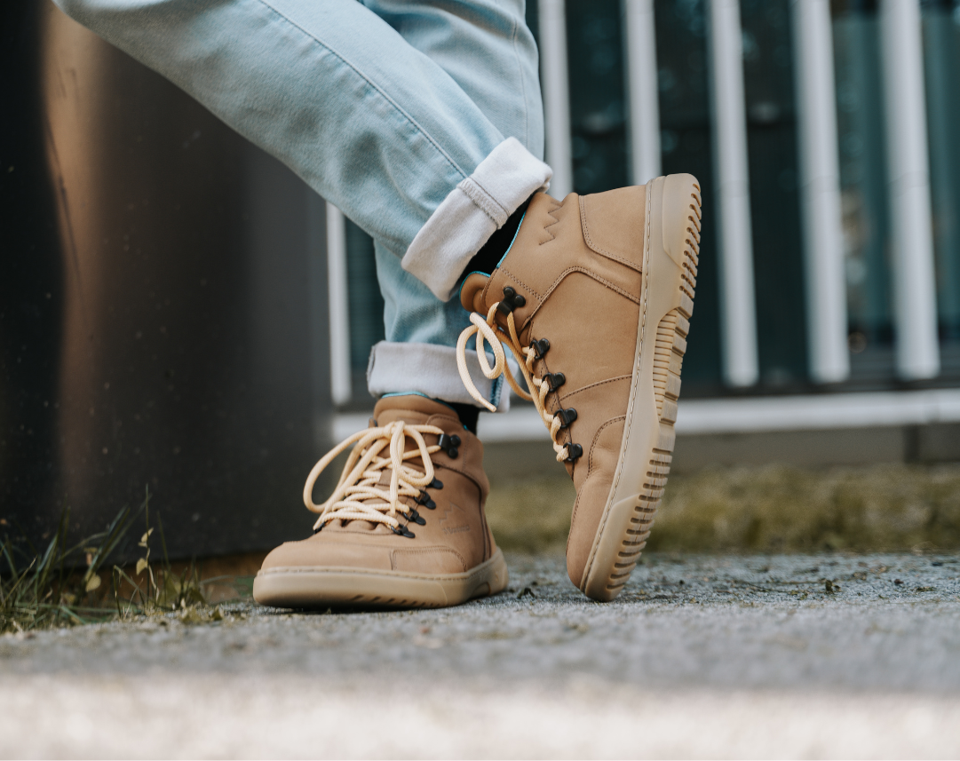 Barfuß-Sneaker Barebarics Element - Walnussbraun