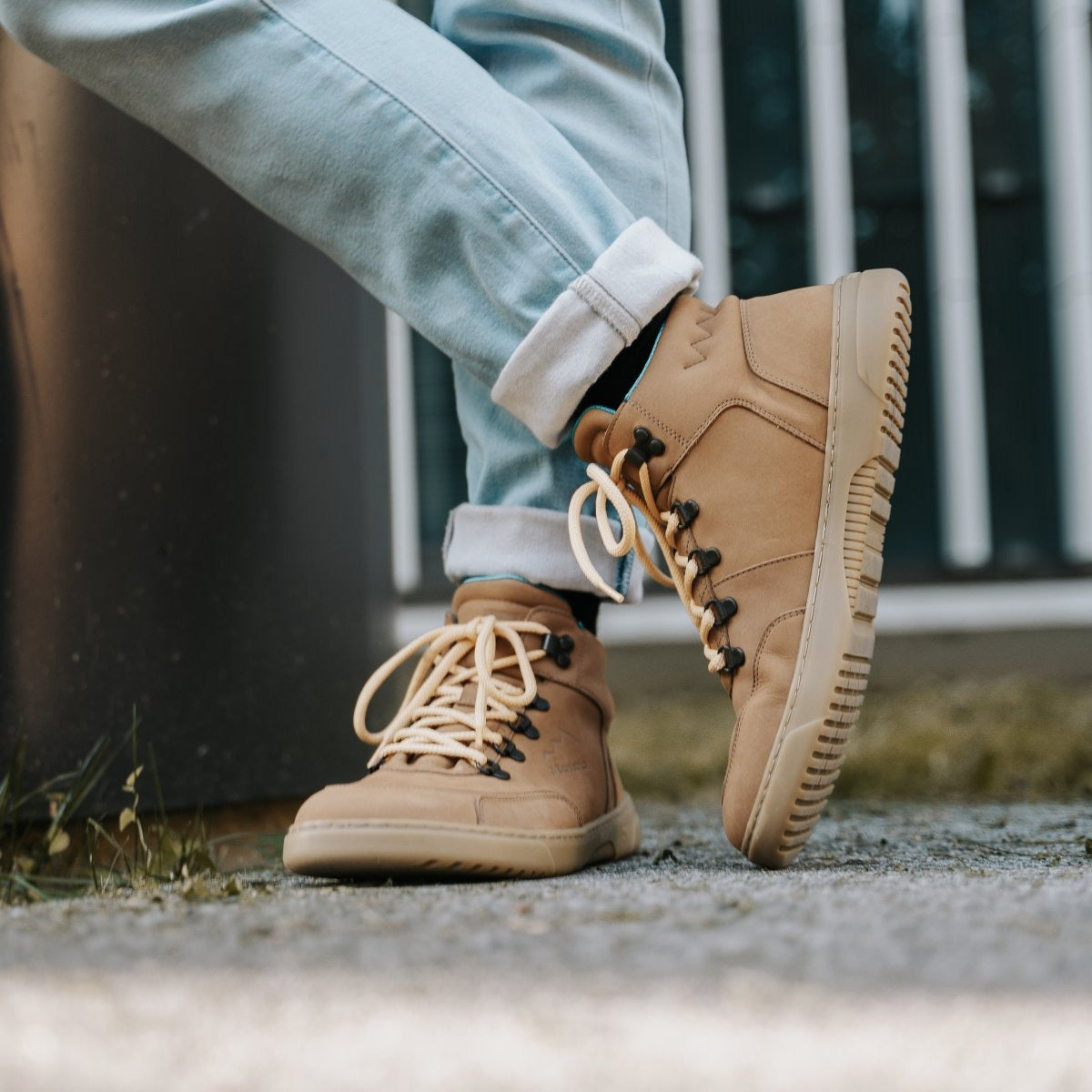 Barfuß-Sneaker Barebarics Element - Walnussbraun