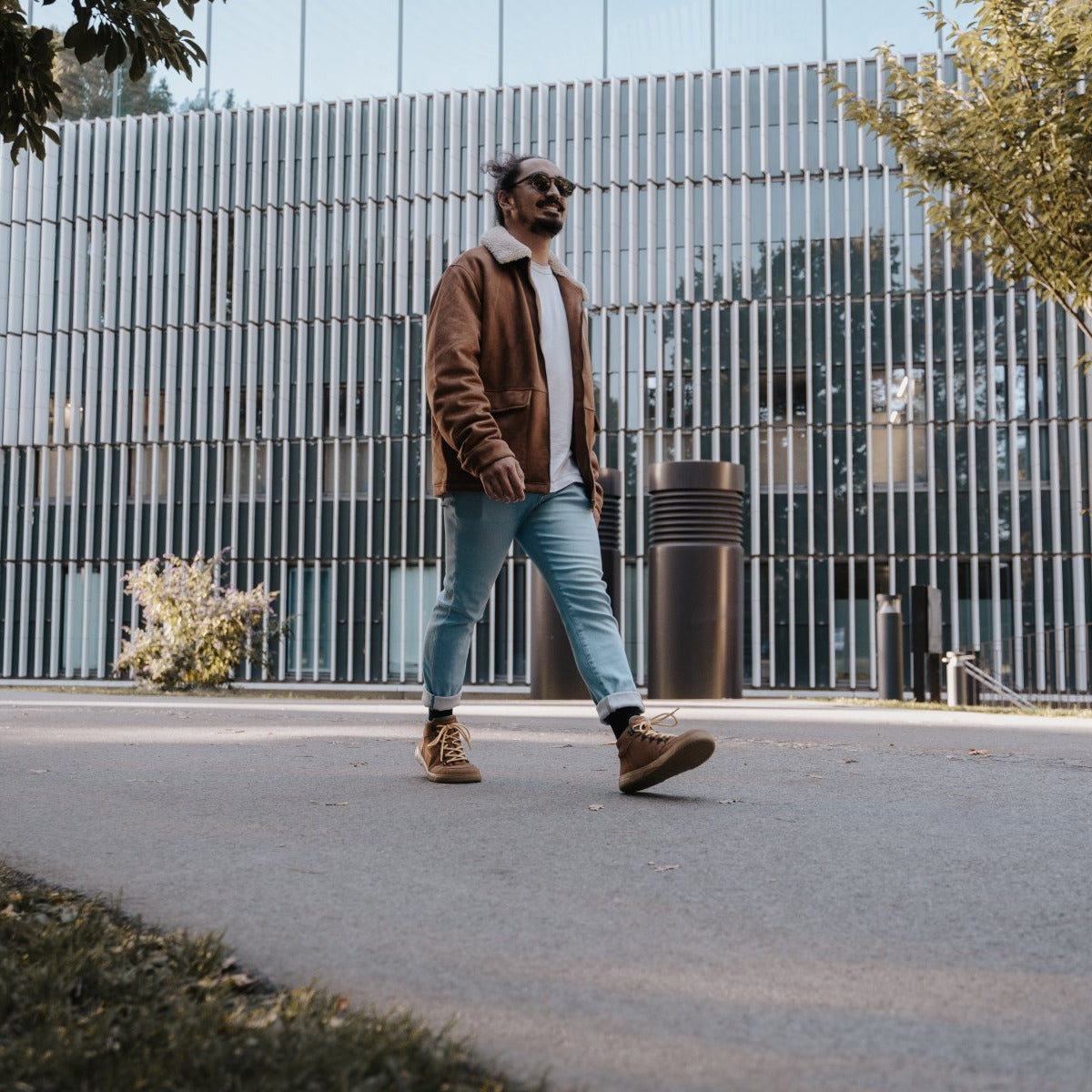 Barfuß-Sneaker Barebarics Element - Walnussbraun