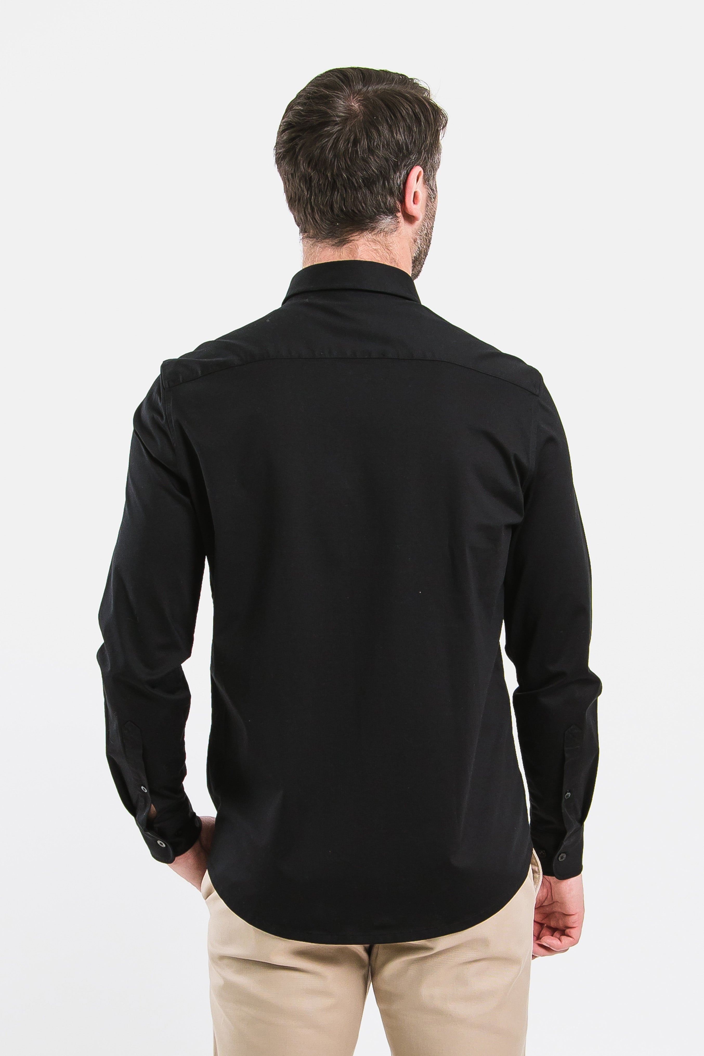 Camisa de hombre regular Be Lenka Essentials - Negro azabache