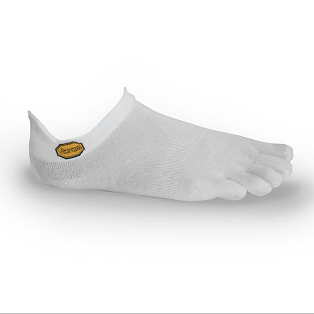 Vibram Five Toe Socks Athletic No Show + UK 11+ White