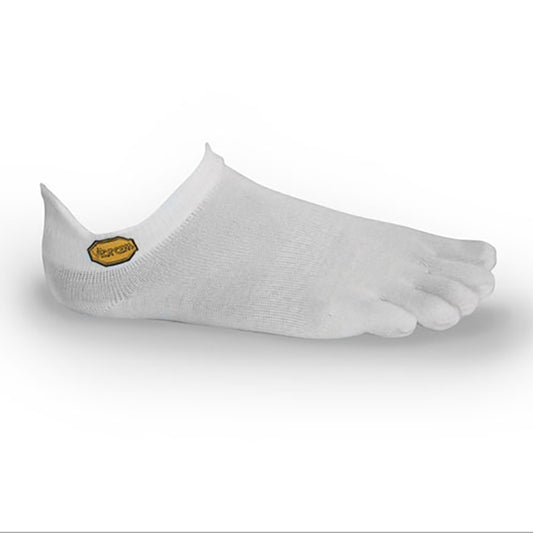 Vibram Five Toe Socks Athletic No Show + UK 11+ White