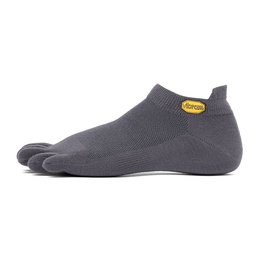 Vibram Five Toe Socks Athletic Pro No Show + UK 11+ Dark Grey