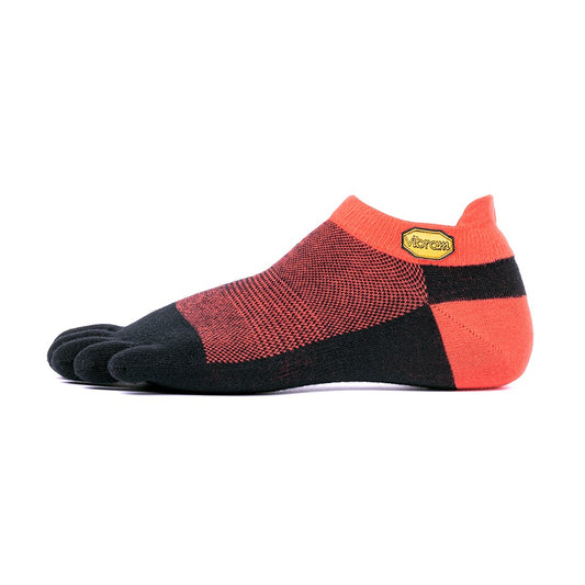 Vibram Five Toe Socks Athletic Pro No Show + UK 11+ Red/Black