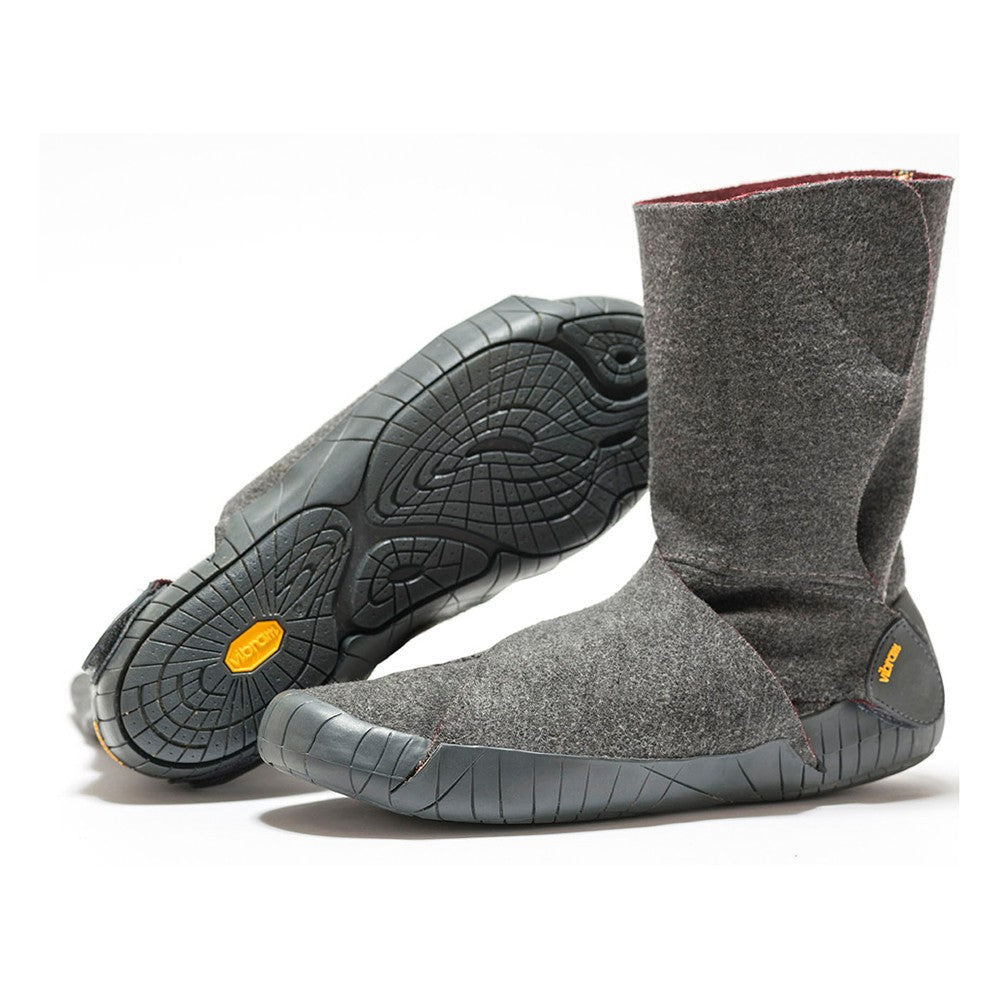 Botas de fieltro rusas Furoshiki, talla XS/M/L, 3.5-4.5, color gris/vino tinto - 17UCH05