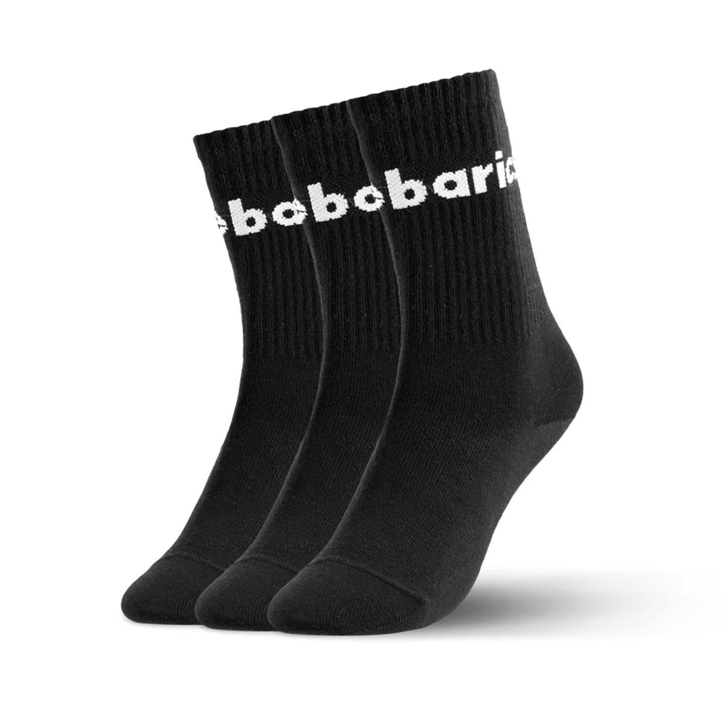 Barebarics - Barefoot Socks - Crew - Black - Big logo - 3 pack