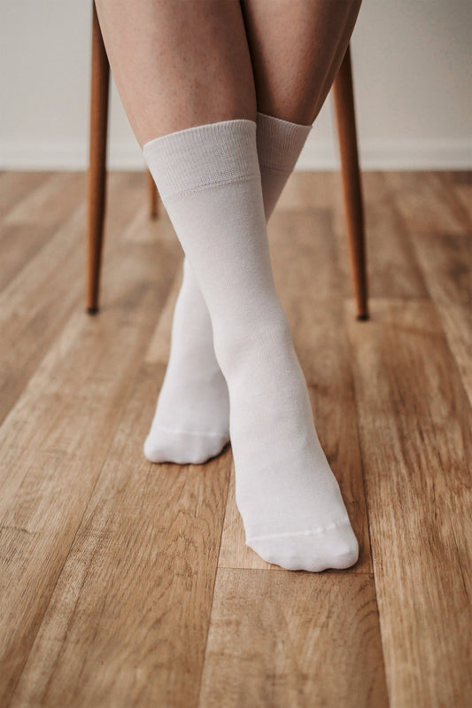 Barefoot Socks - Crew - Essentials - White