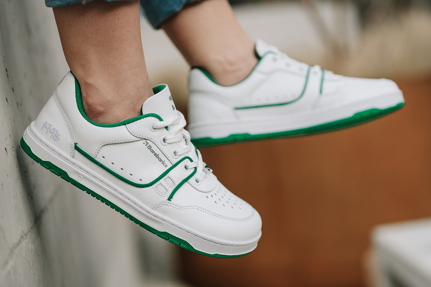 Barefoot Sneakers Barebarics Arise - White & Green