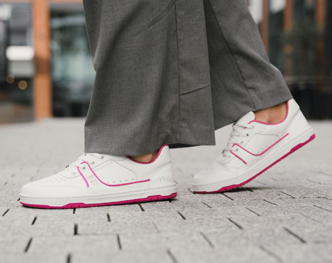 Barefoot Sneakers Barebarics Arise - White & Raspberry Pink