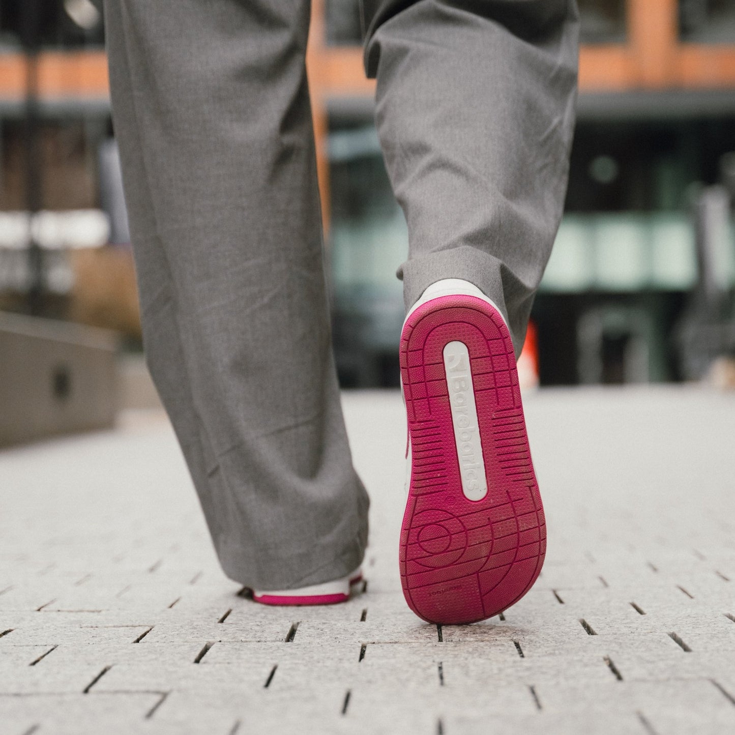 Barefoot Sneakers Barebarics Arise - White & Raspberry Pink