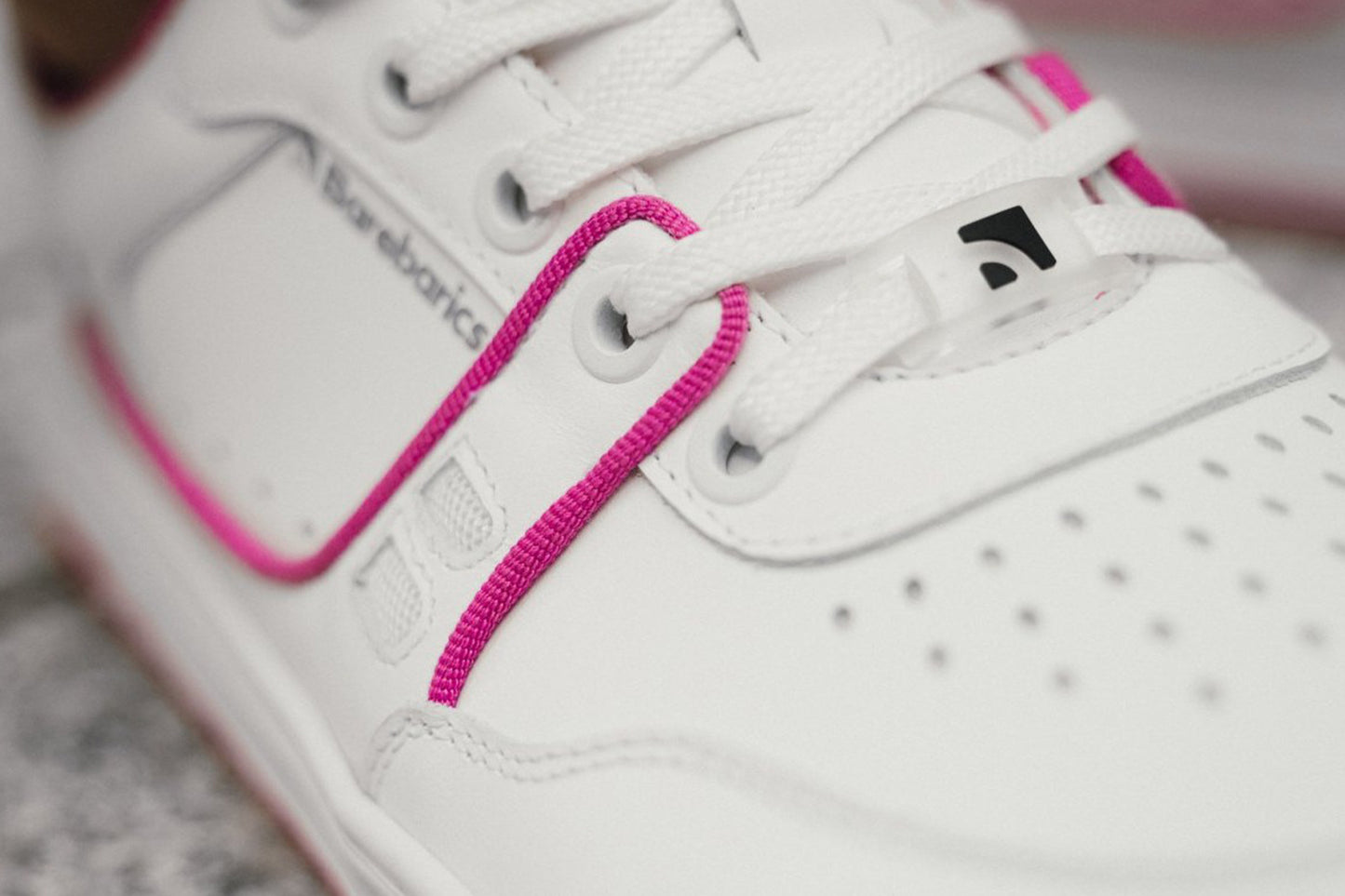 Barefoot Sneakers Barebarics Arise - White & Raspberry Pink