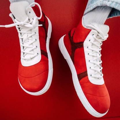 Zapatillas descalzas Barebarics - Hifly - Rojo y blanco