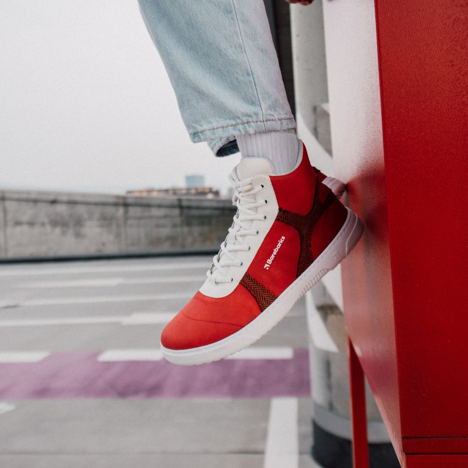 Zapatillas descalzas Barebarics - Hifly - Rojo y blanco