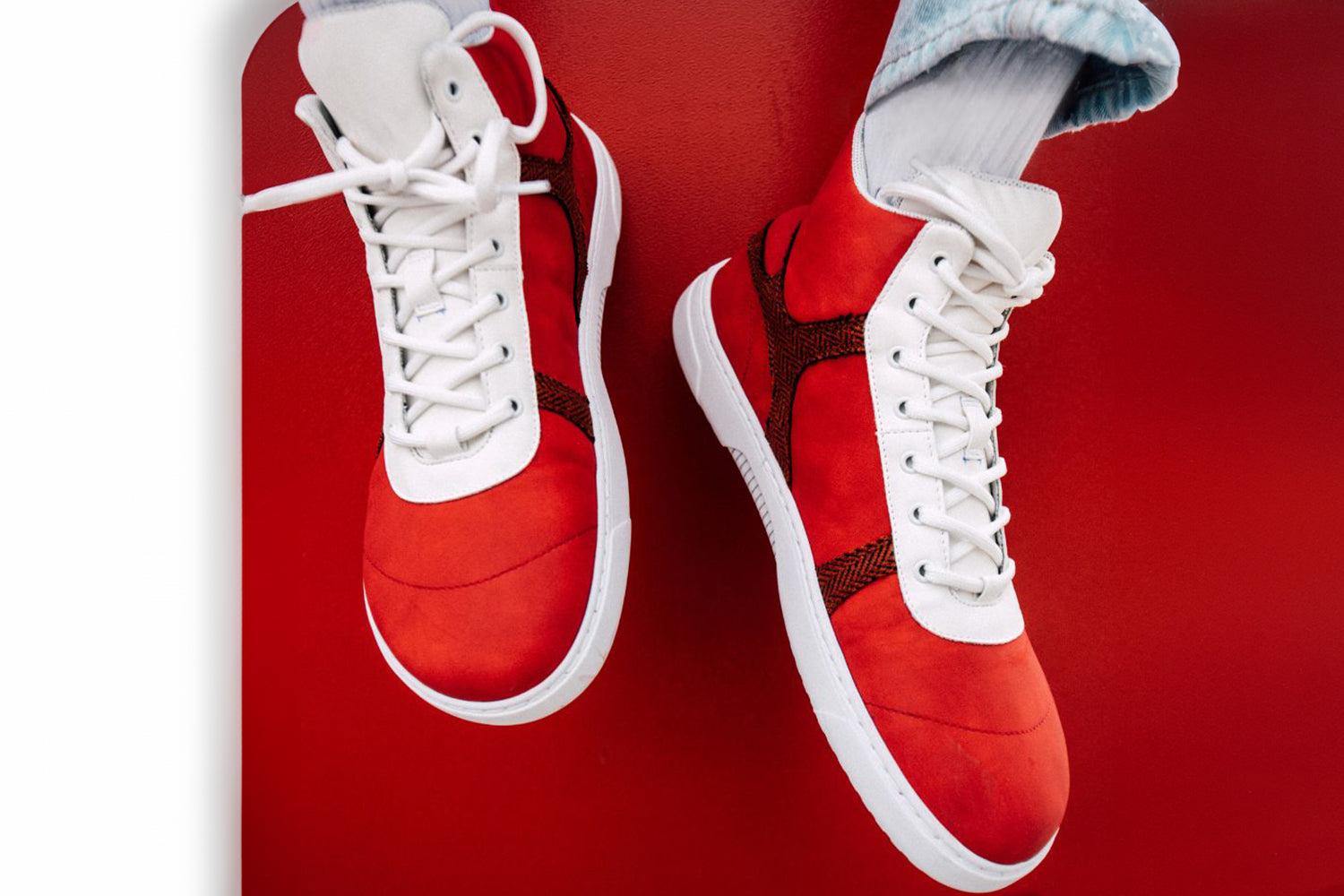 Zapatillas descalzas Barebarics - Hifly - Rojo y blanco