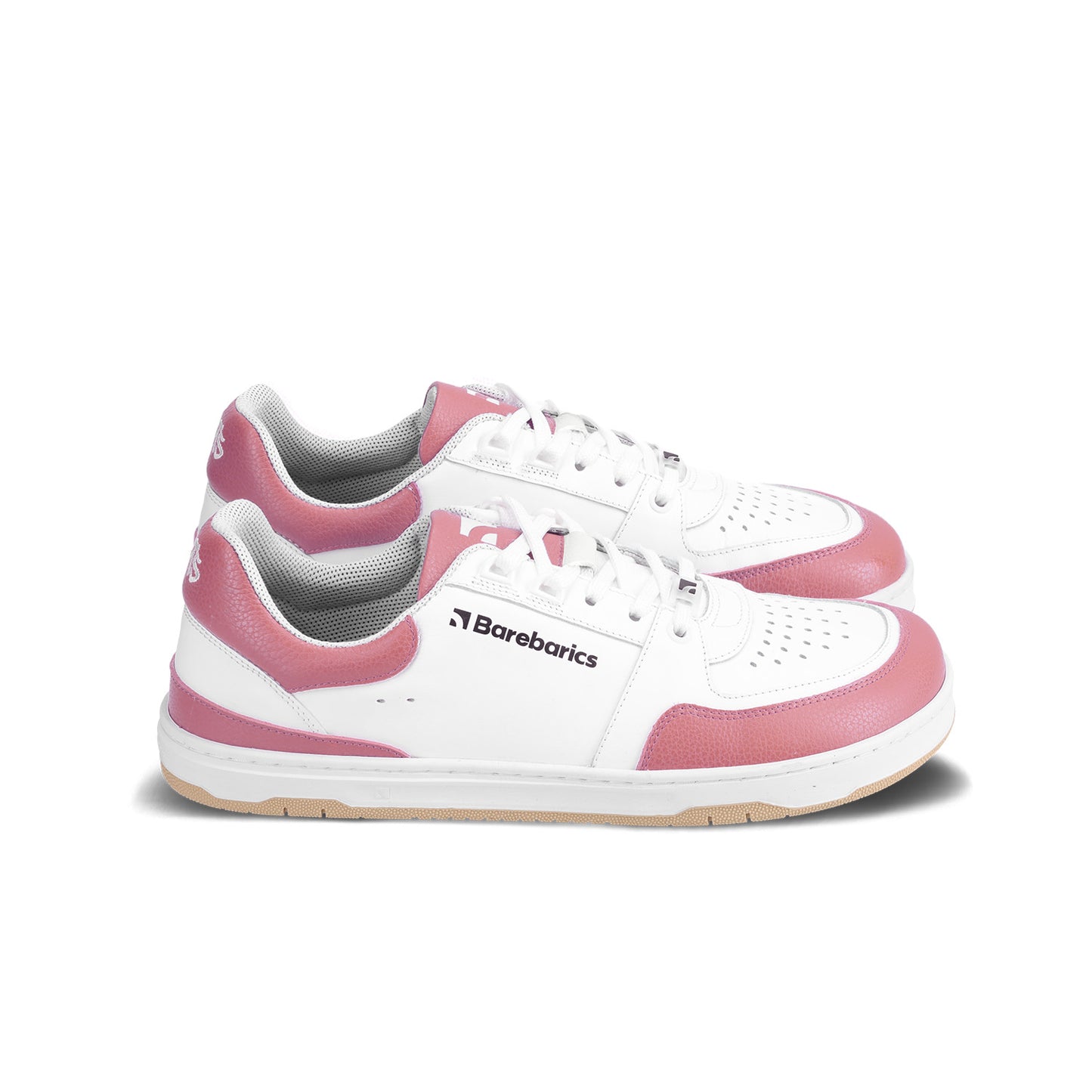 Barefoot Sneakers Barebarics Wave - White & BubbleGum Pink