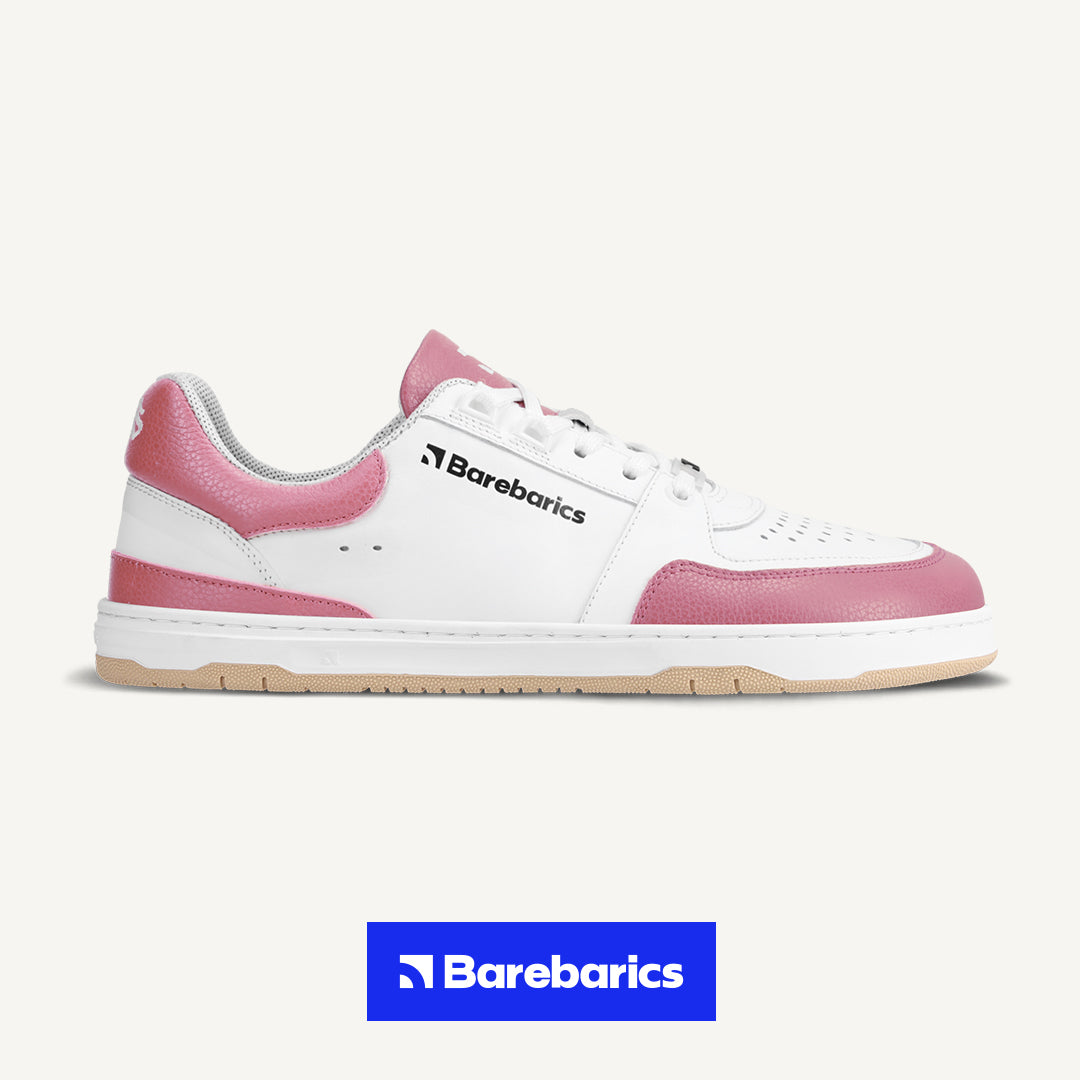 Barefoot Sneakers Barebarics Wave - White & BubbleGum Pink