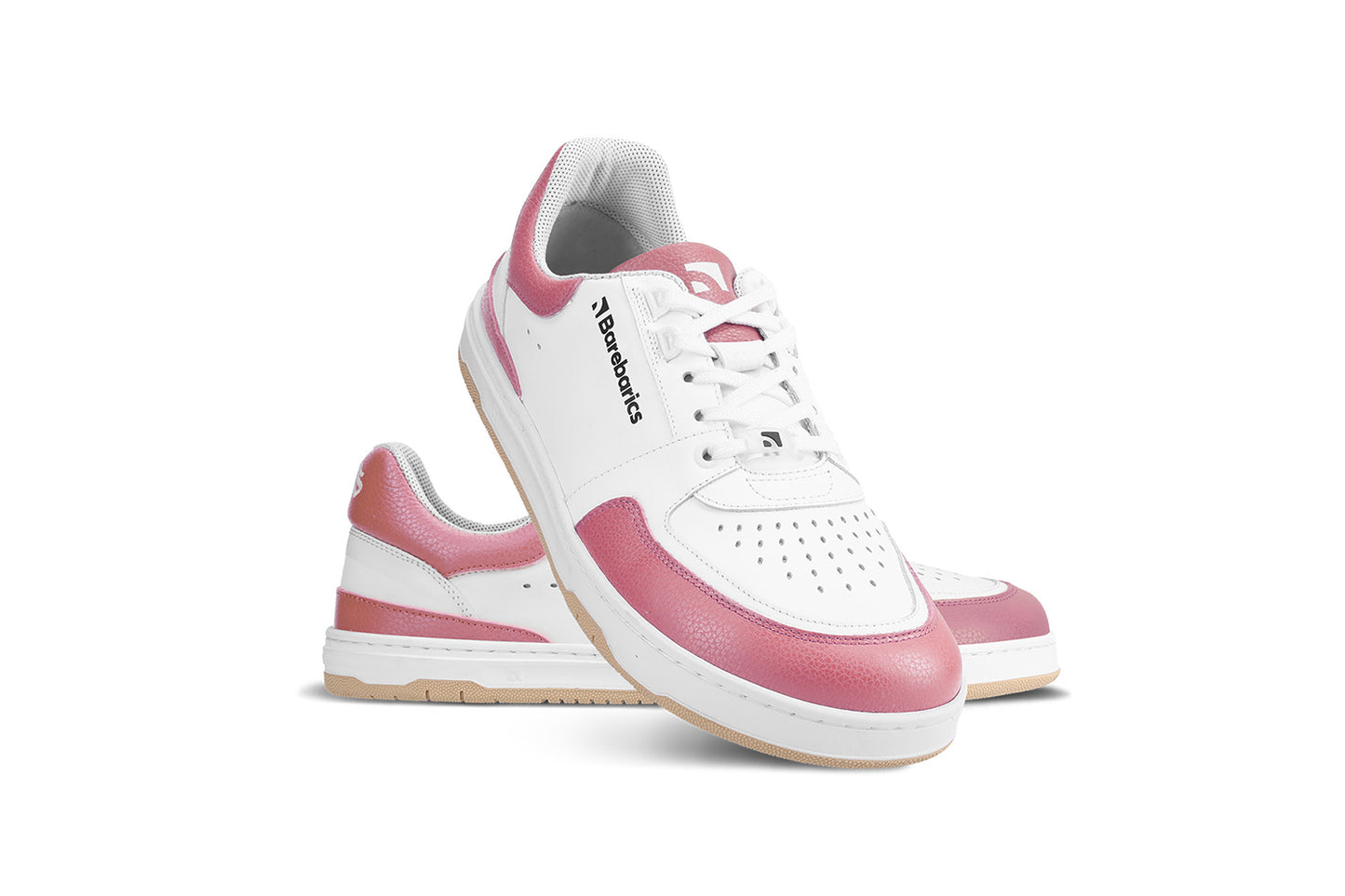 Barefoot Sneakers Barebarics Wave - White & BubbleGum Pink