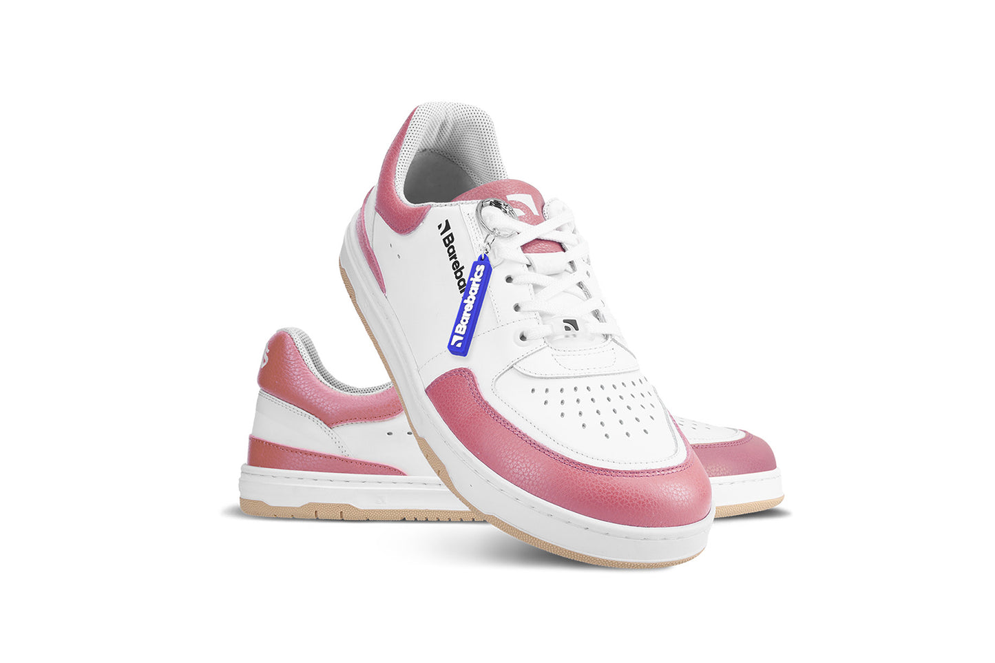 Barefoot Sneakers Barebarics Wave - White & BubbleGum Pink