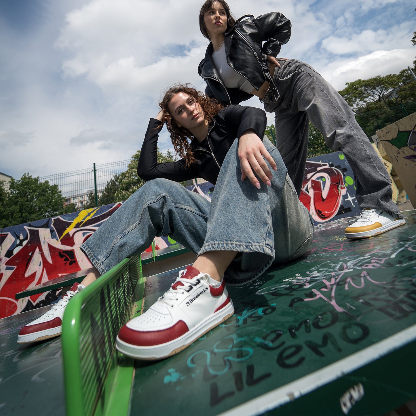 Barefoot Sneakers Barebarics Wave - White & Crimson Red