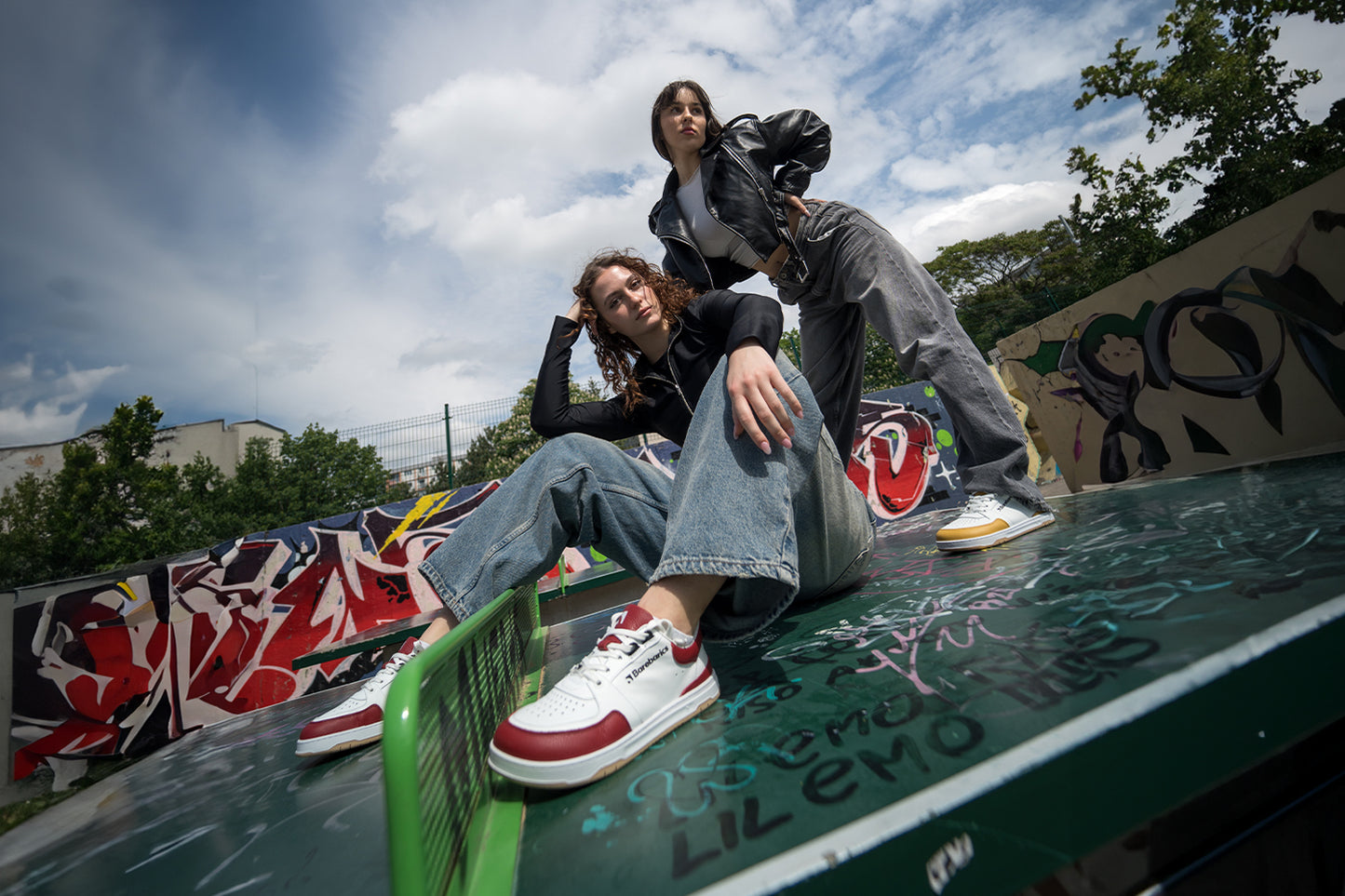 Barefoot Sneakers Barebarics Wave - White & Crimson Red