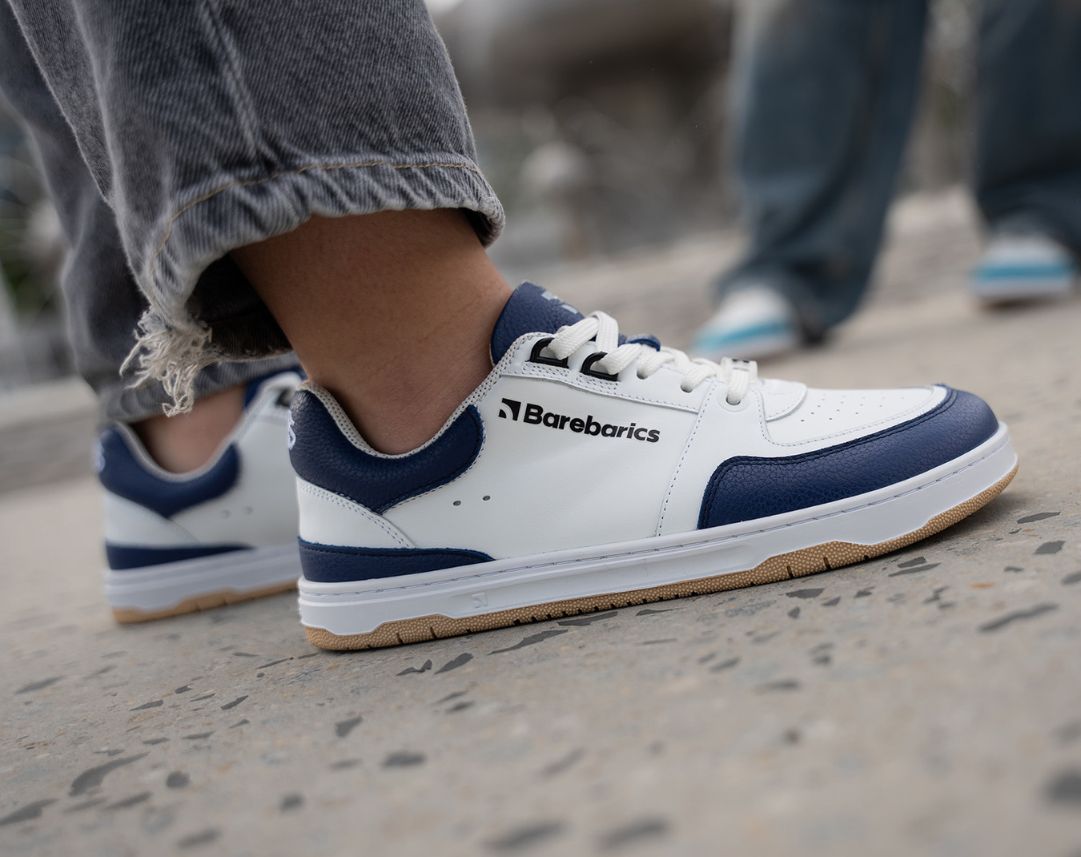 Barefoot Sneakers Barebarics Wave - White & Dark Blue