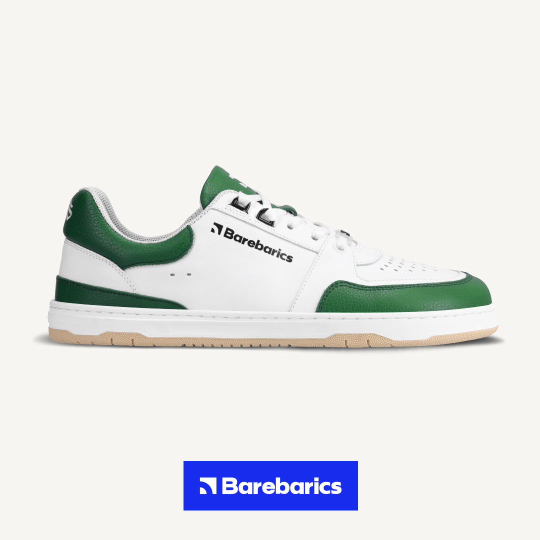 Barefoot Sneakers Barebarics Wave - White & Dark Green