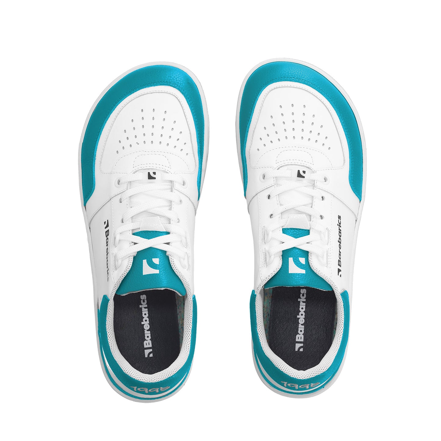 Barefoot Sneakers Barebarics Wave - White & Dark Turquoise