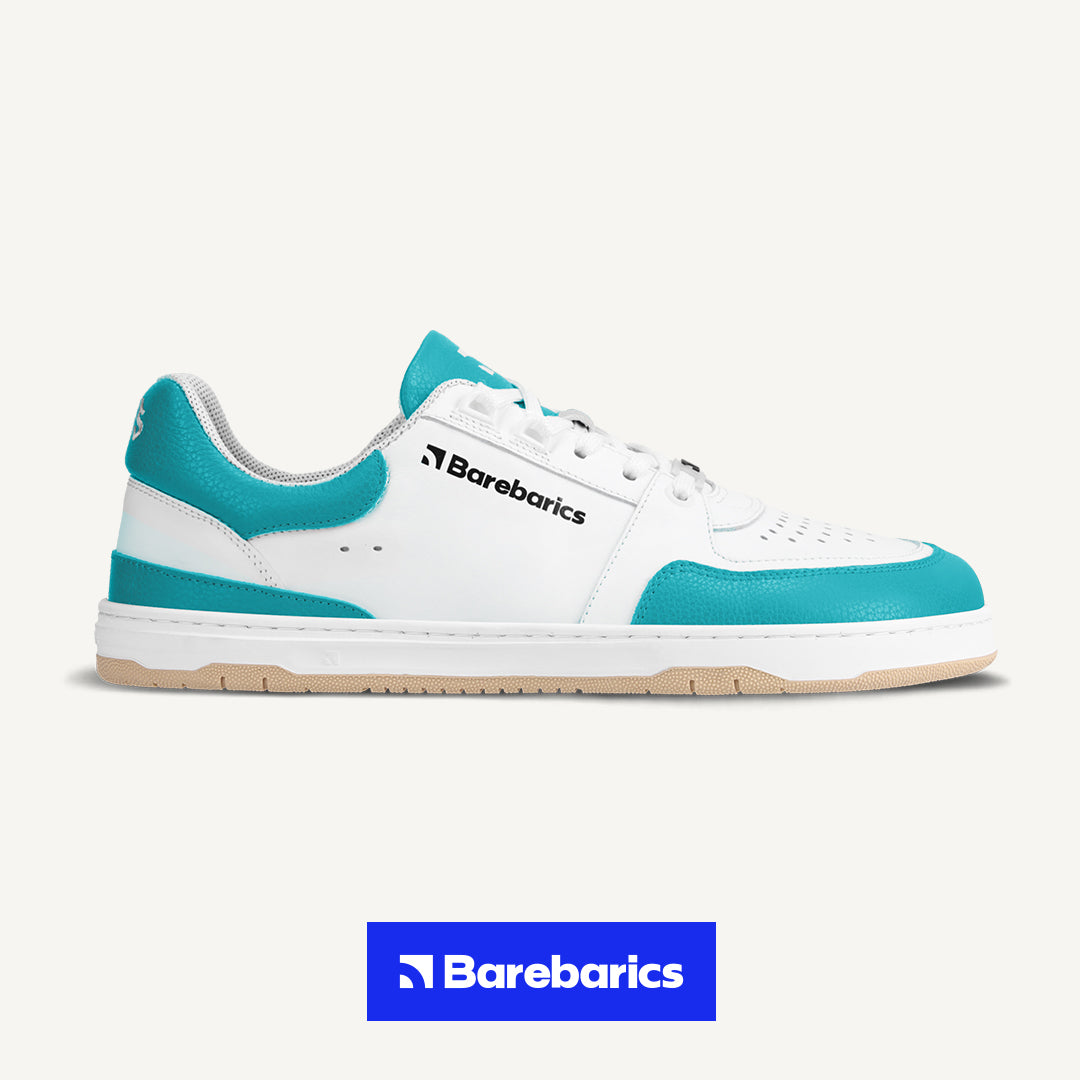 Barefoot Sneakers Barebarics Wave - White & Dark Turquoise