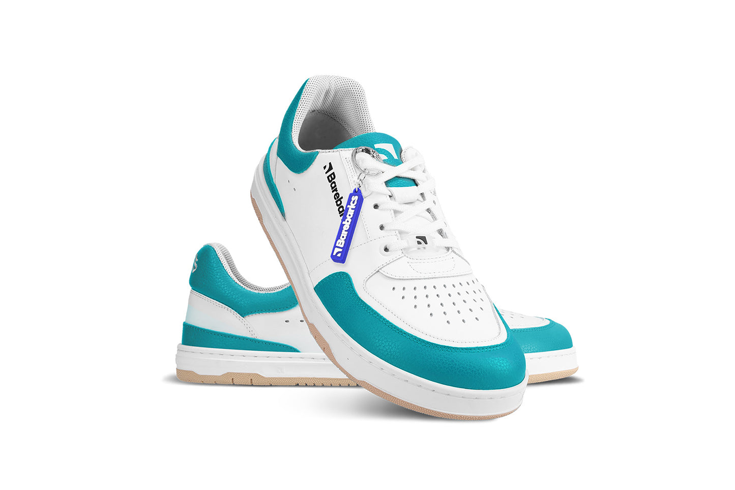 Barefoot Sneakers Barebarics Wave - White & Dark Turquoise