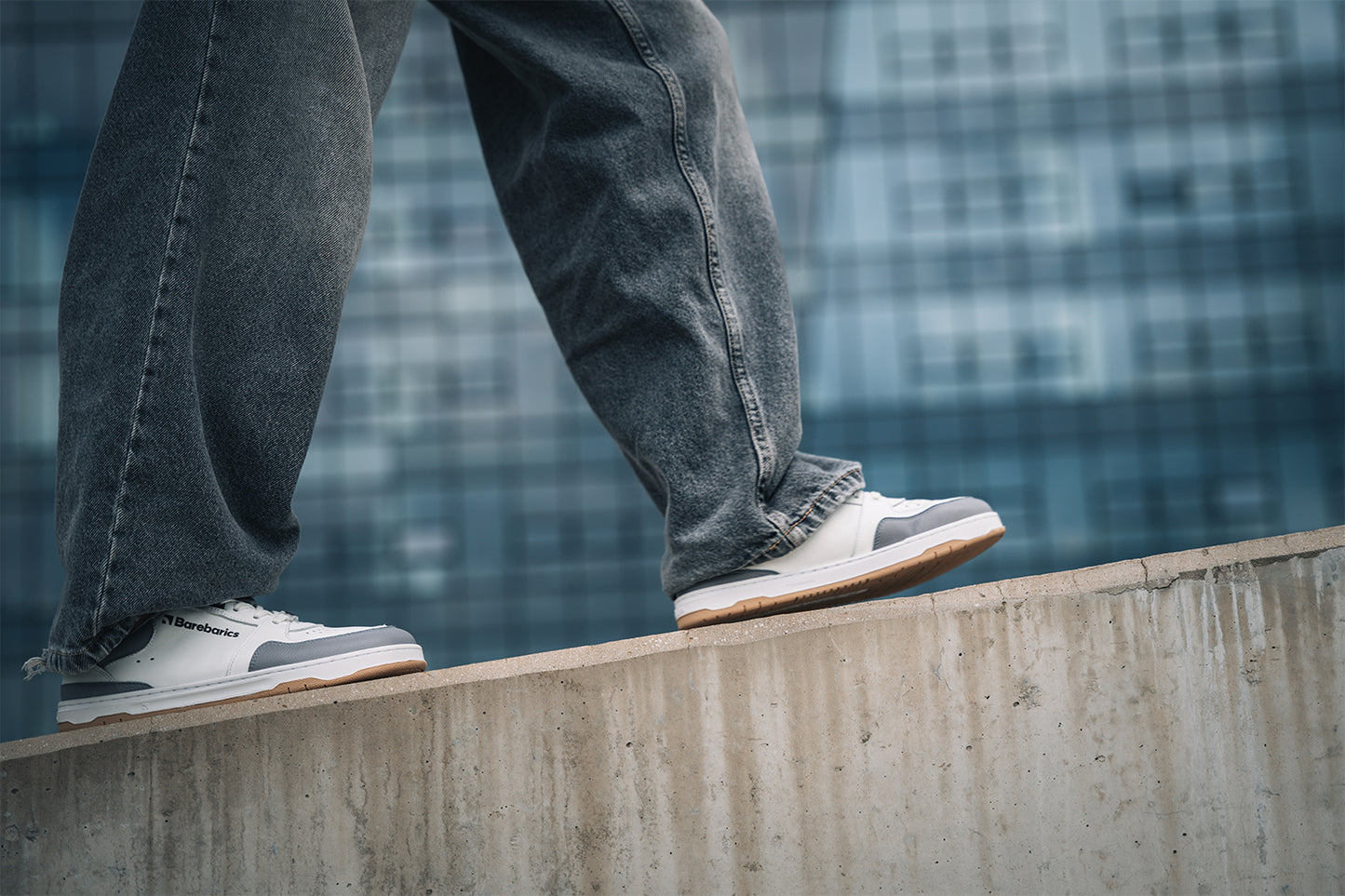 Barefoot Sneakers Barebarics Wave - White & Grey