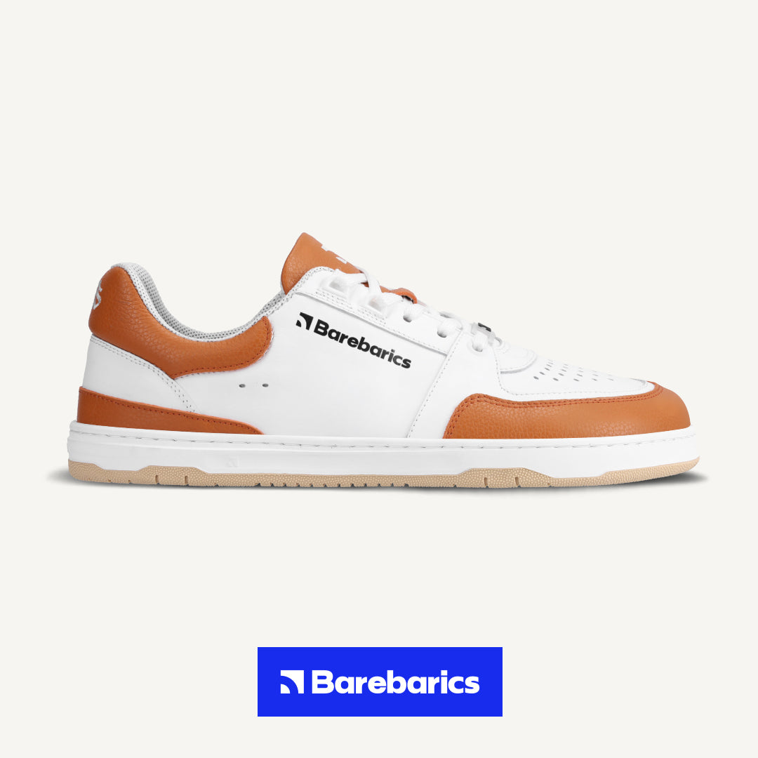 Barefoot Sneakers Barebarics Wave - White & Orange (SALE)