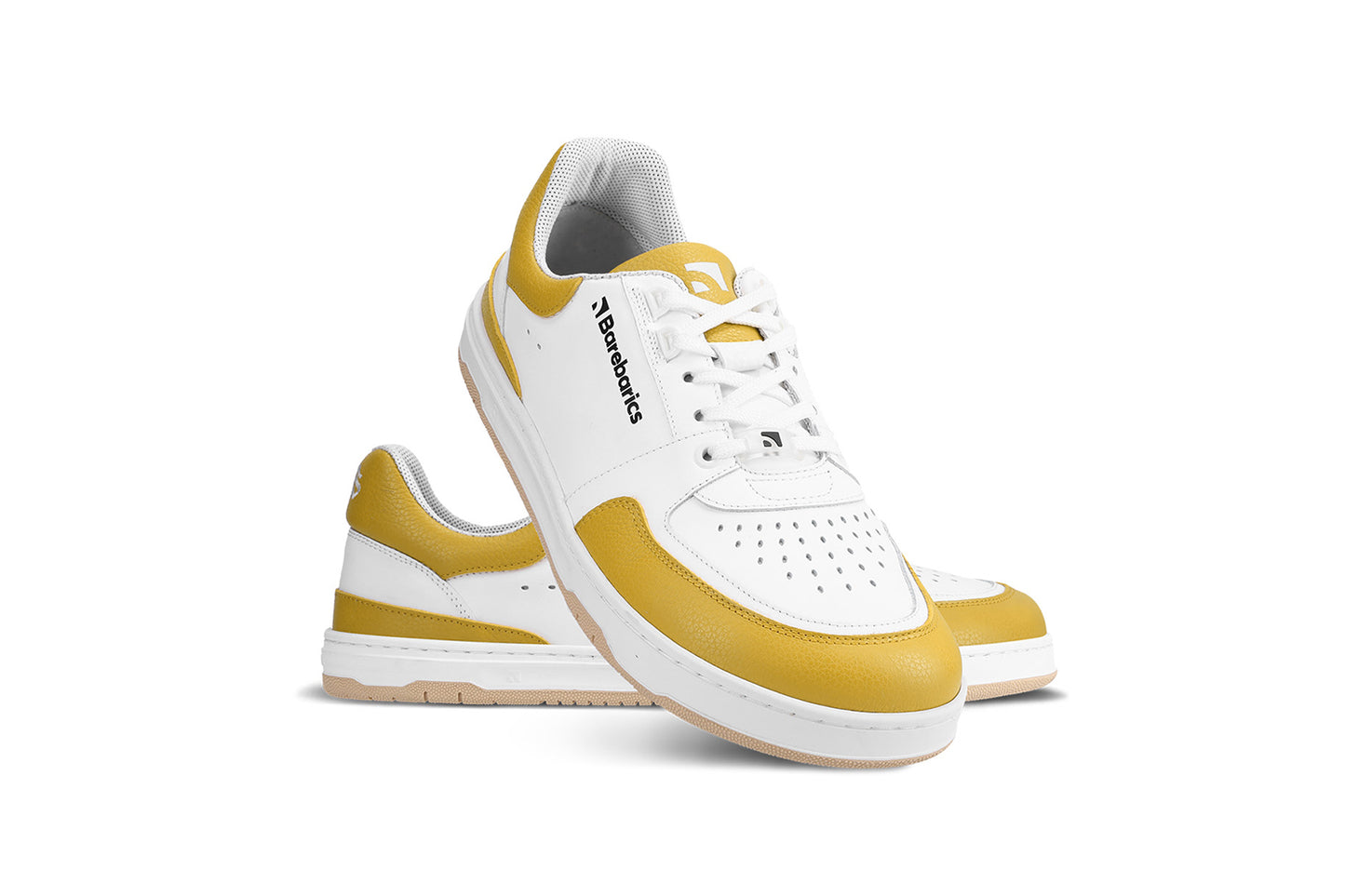 Barefoot Sneakers Barebarics Wave - White & Sunset Yellow