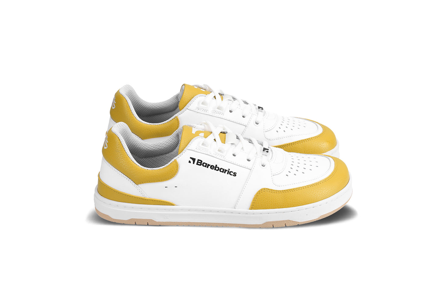 Barefoot Sneakers Barebarics Wave - White & Sunset Yellow