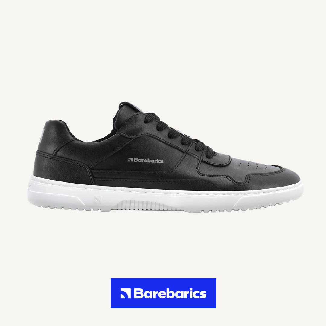 Barefoot Sneakers Barebarics Zing - Black & White - Leather