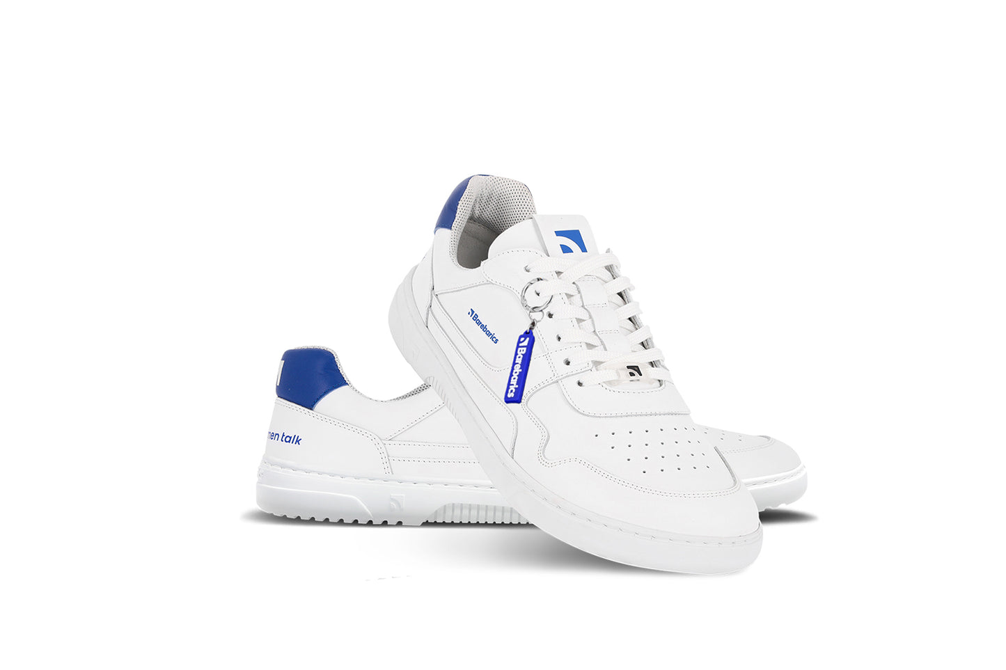 Barefoot Sneakers Barebarics Zing - Brave Men Talk - White & Blue