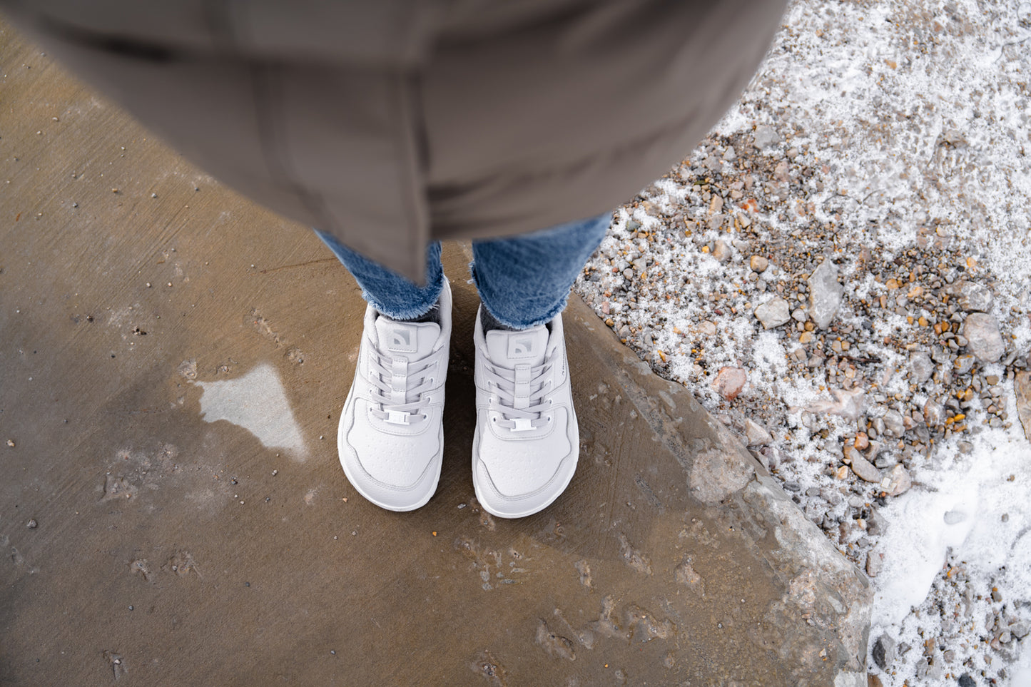 Barefoot Sneakers Barebarics Zing Frost - Light Grey & White