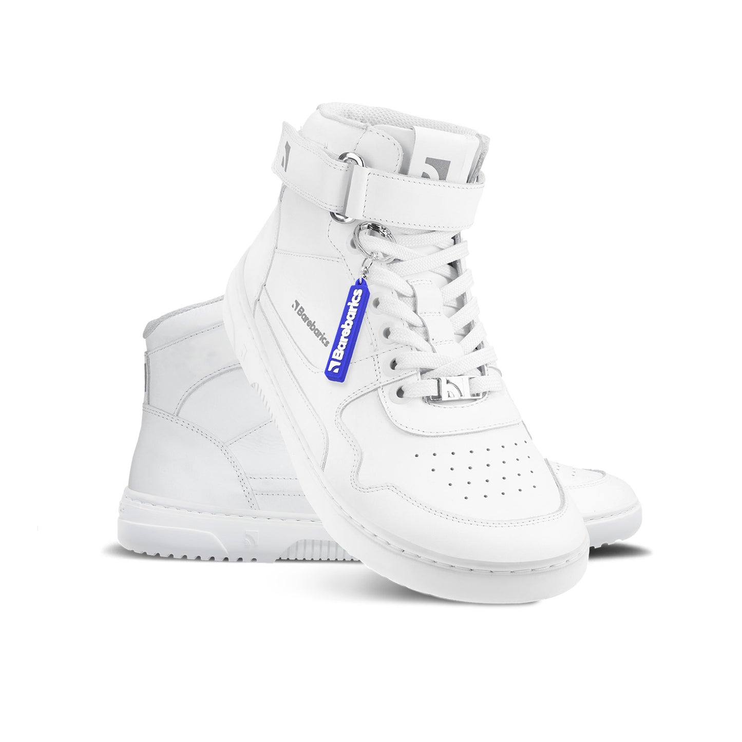 Barefoot Sneakers Barebarics Zing - High Top - All White - Leather