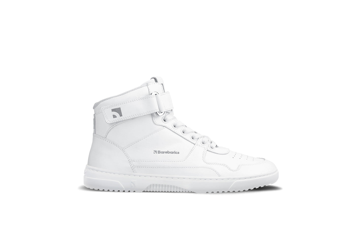 Barefoot Sneakers Barebarics Zing - High Top - All White - Leather