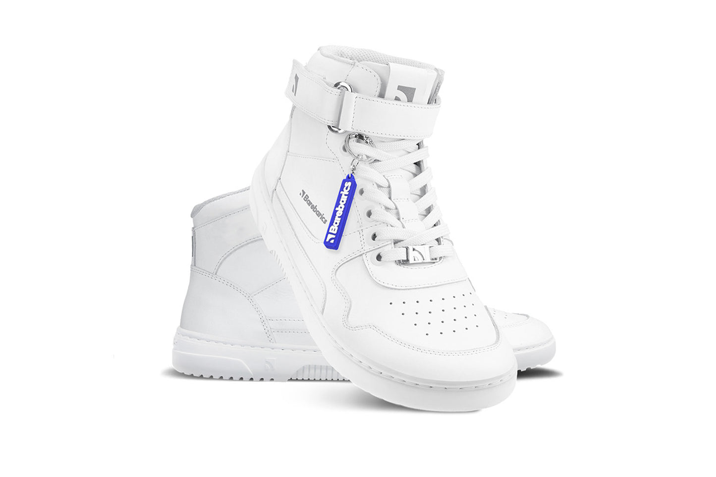 Barefoot Sneakers Barebarics Zing - High Top - All White - Leather