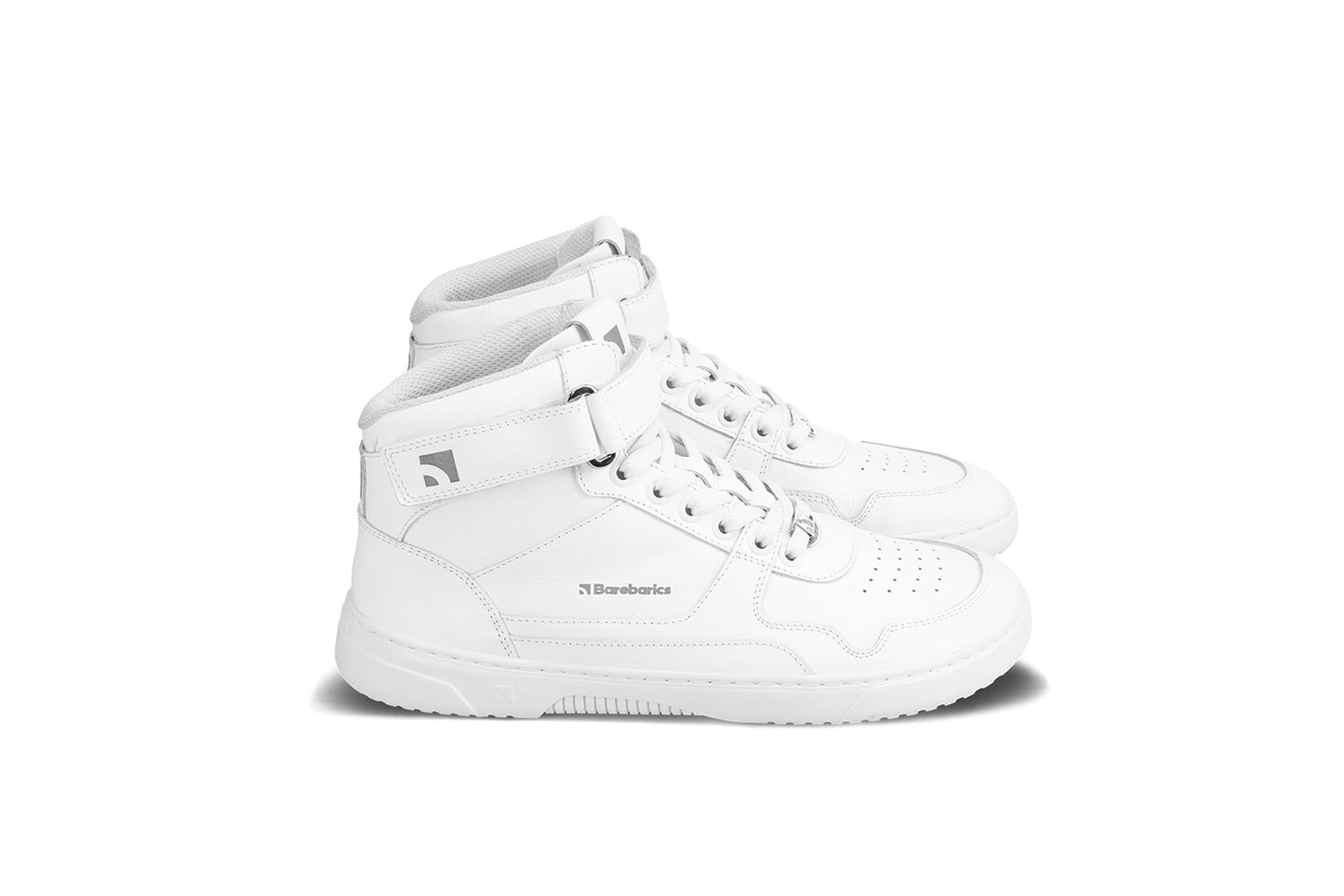 Barefoot Sneakers Barebarics Zing - High Top - All White - Leather