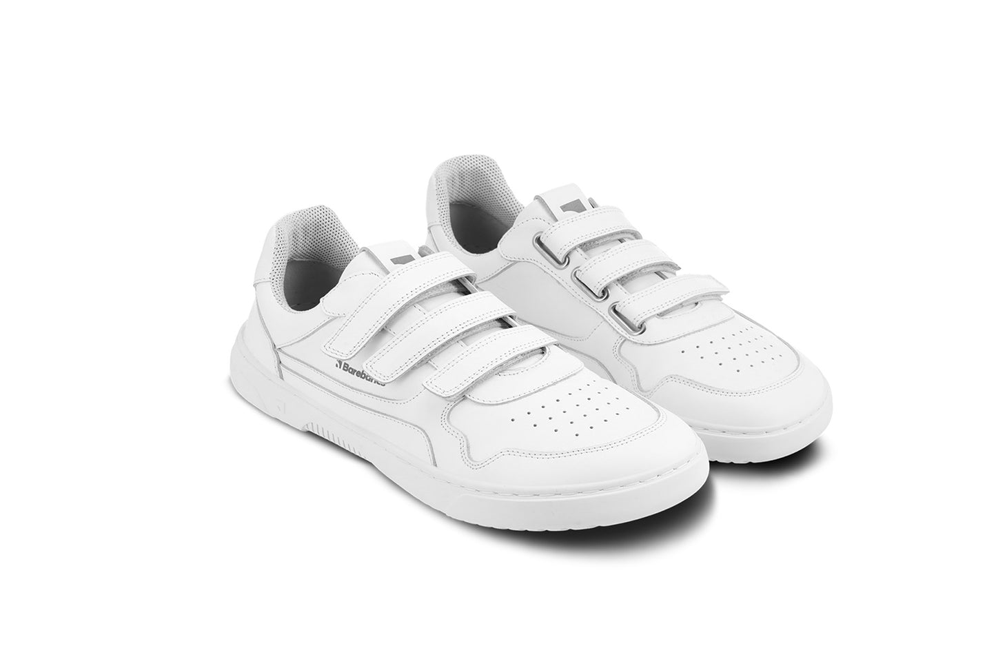 Barefoot Sneakers Barebarics Zing Velcro - All White - Leather