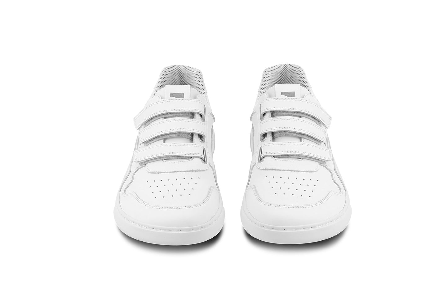 Barefoot Sneakers Barebarics Zing Velcro - All White - Leather