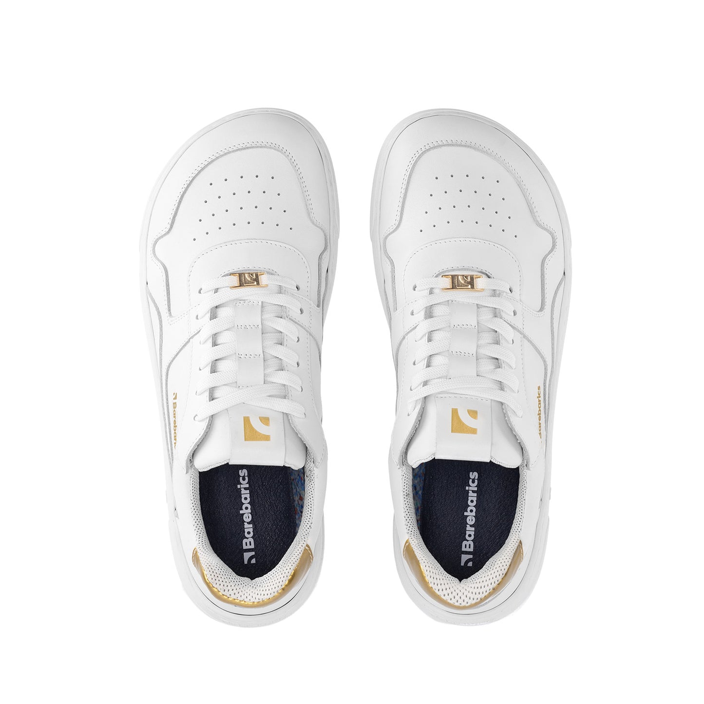 Barefoot Sneakers Barebarics Zing - White & Gold - Leather