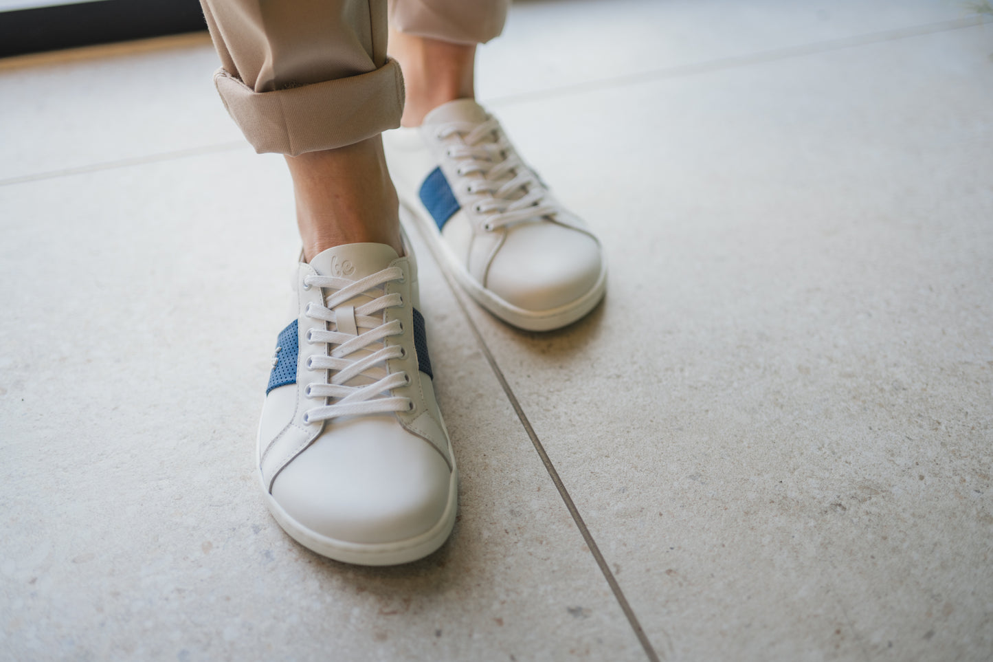 Barefoot Sneakers Be Lenka Elite - White & Dark Blue