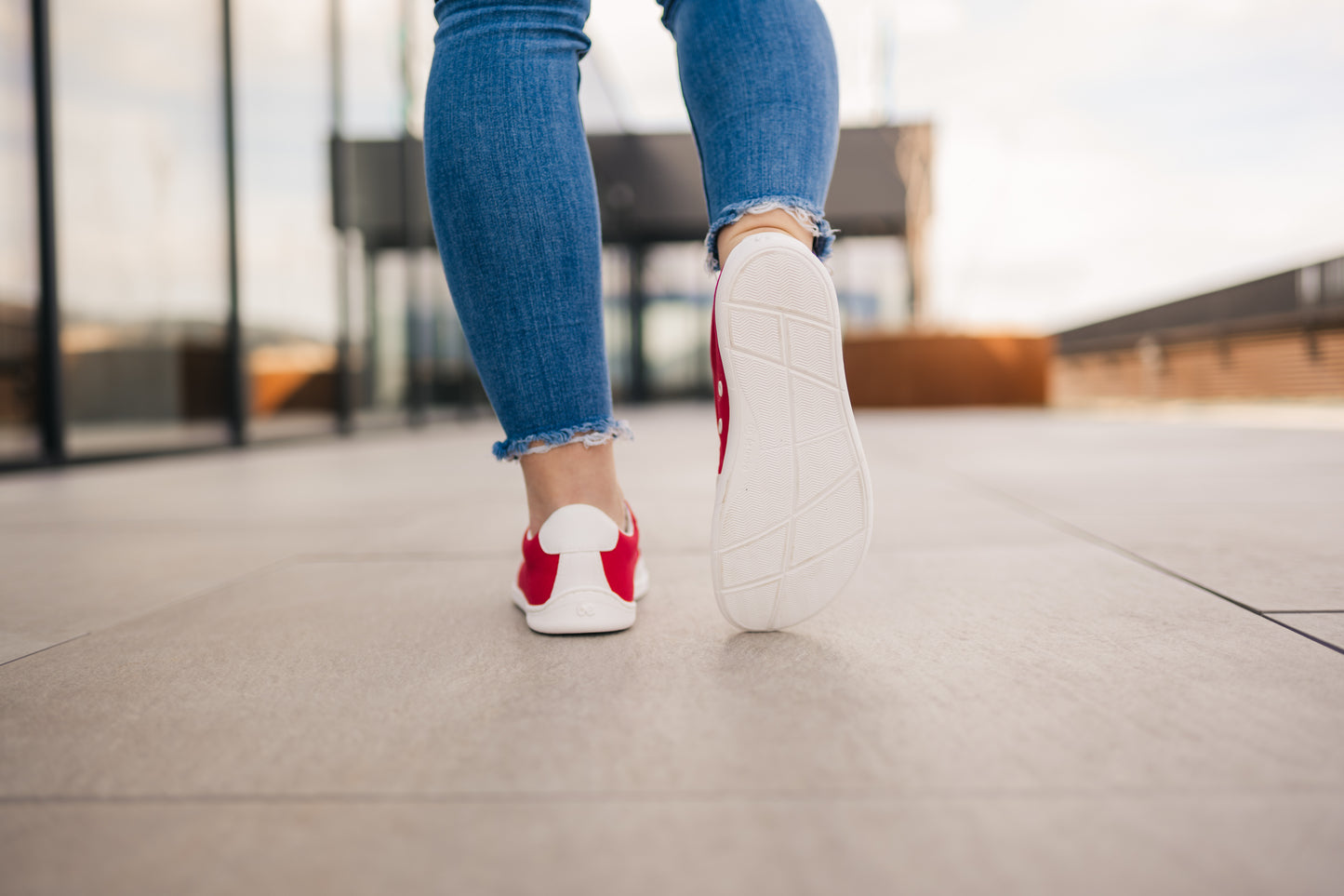 Barefoot Sneakers Be Lenka Rebound - Red & White