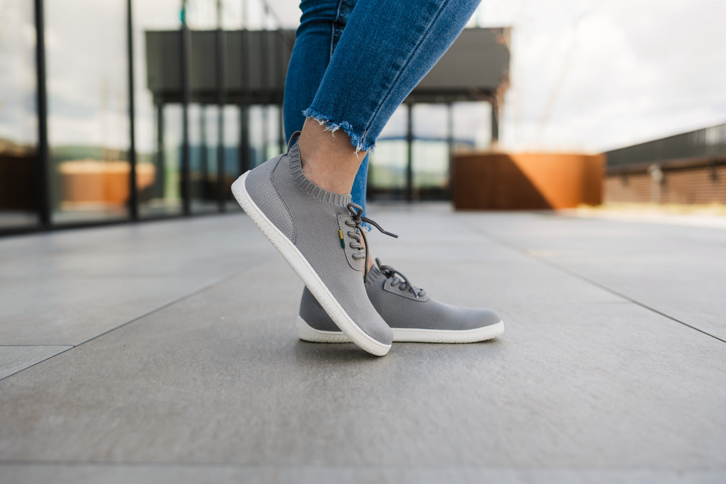 Barefoot Sneakers - Be Lenka Stride - Grey & White