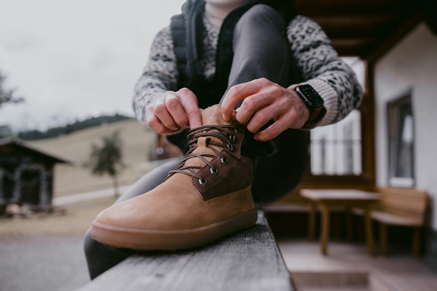 Barefoot Boots Be Lenka Nevada Neo - Sand & Dark Brown