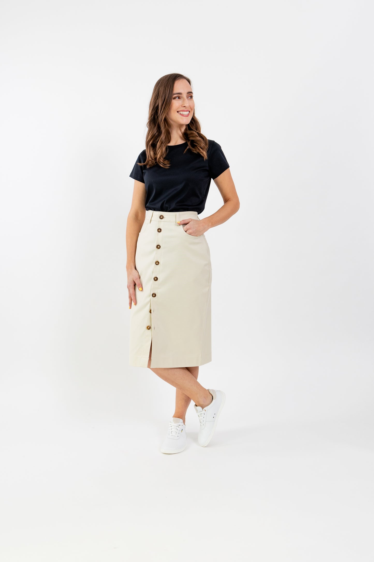 Women's Midi Skirt Be Lenka Essentials - Creme