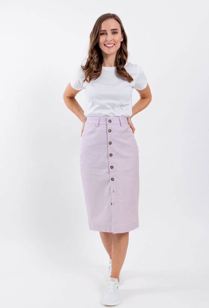 Women's Midi Skirt Be Lenka Essentials - Light Lilac