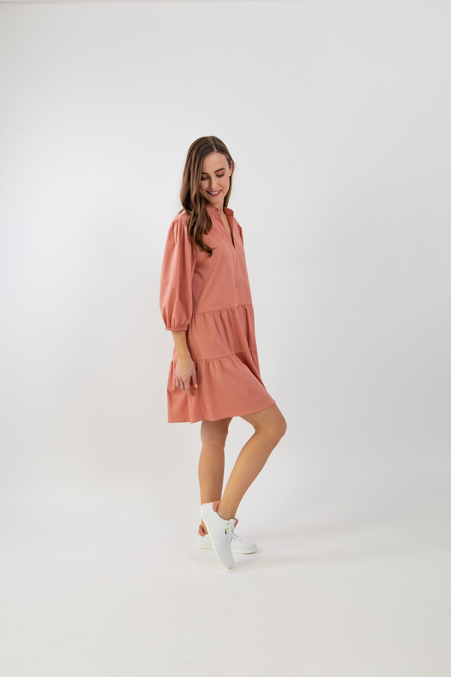 Women's Shirt Dress Be Lenka Essentials - Salmon Pink